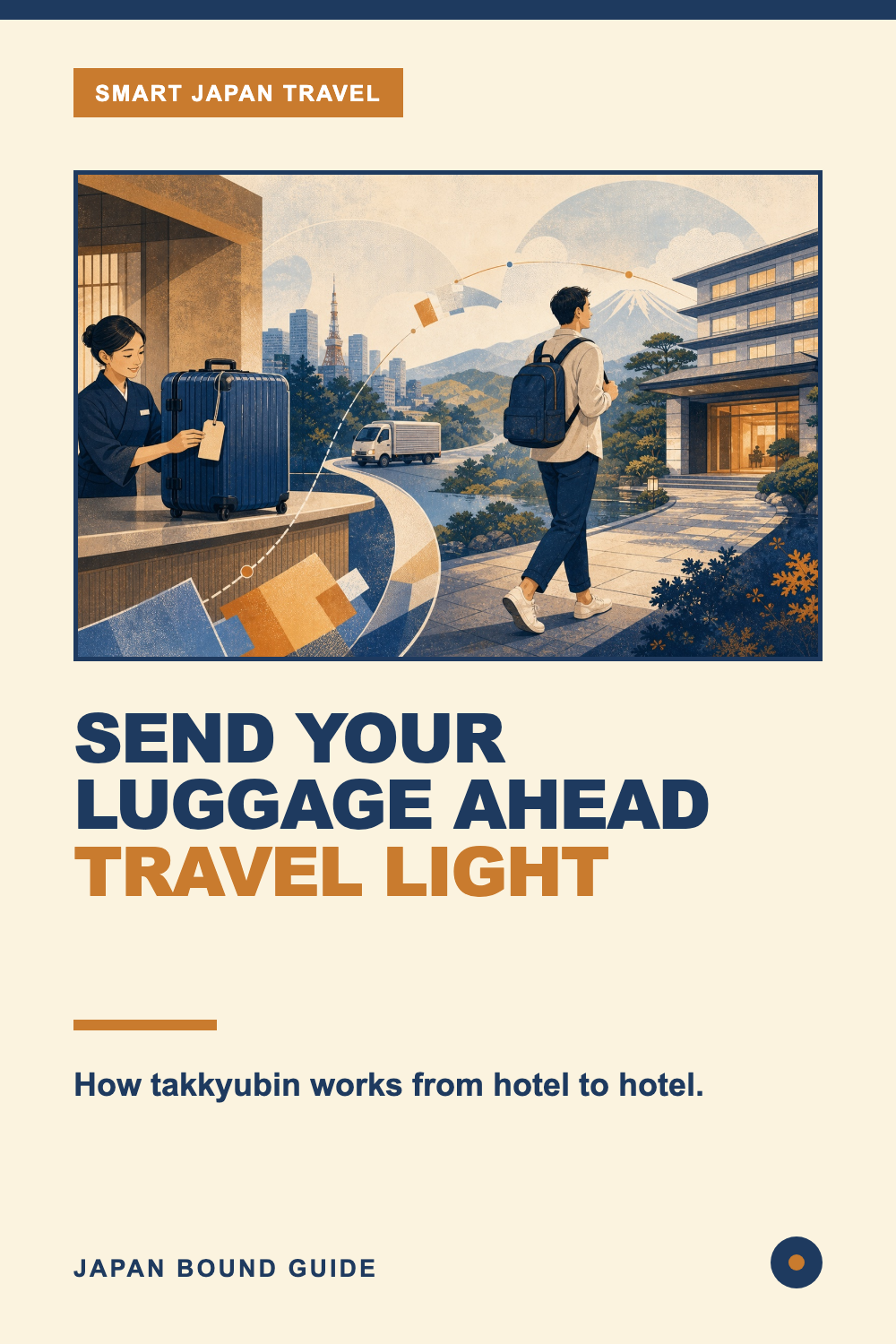 Luggage Forwarding in Japan Pinterest pin