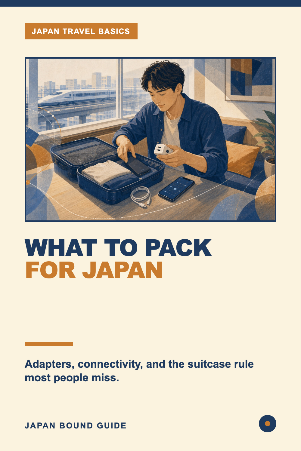 Pinterest guide: what to pack for Japan, adapters and suitcase rules
